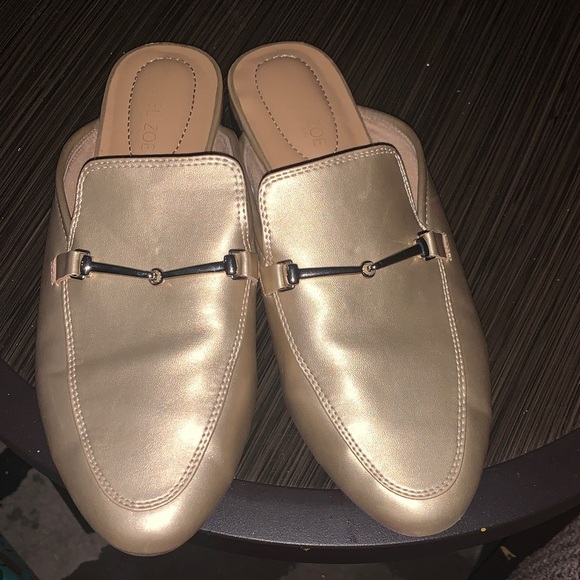 Rachel Zoe Shoes - Rachel Zoe Metallic Gold Mules
